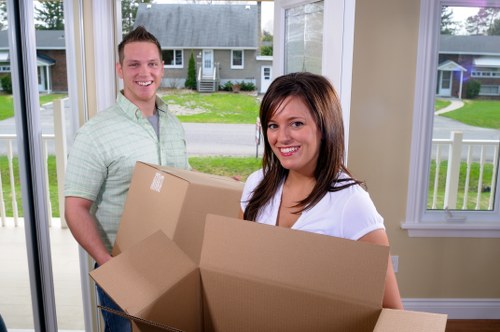 Movers Acton team preparing a safe house move with protective equipment