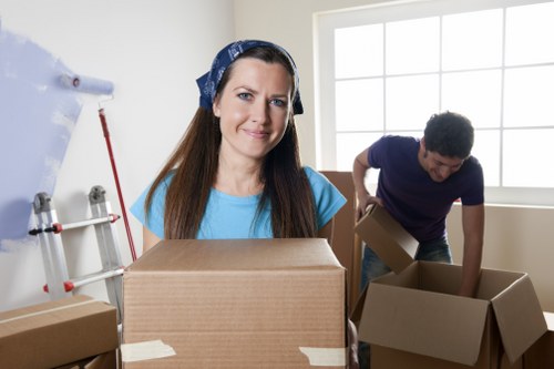 Students moving boxes and belongings in Acton with local removals support