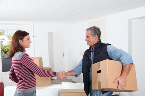 Careful packing and wrapping for furniture during an Acton house move