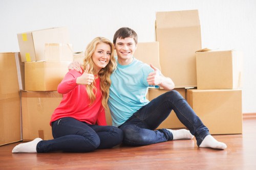 Organised unpacking and box sorting after an Acton move